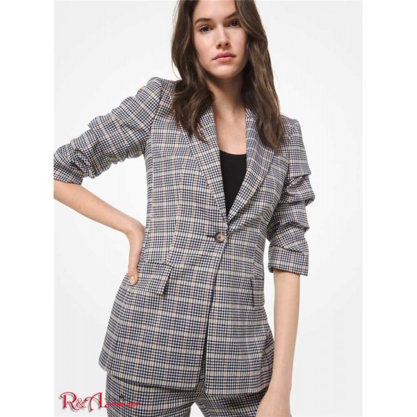 Женский Блейзер MICHAEL KORS (Dogtooth Stretch Wool Push-Up Sleeve Blazer) 61082-05 багаж