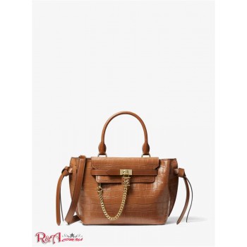 Женская Сумка Сэтчел (Hamilton Legacy Small Crocodile Embossed Leather Belted Satchel) 61612-05 Chestnut