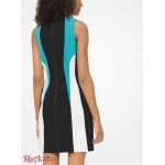 Женское Платье MICHAEL KORS (Color-Block Stretch-Boucle Dress) 53382-05 бирюзовый