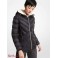 Женская Куртка (Faux Fur-Lined Quilted Nylon Packable Puffer Jacket) 61092-05 Черный