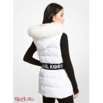 Женский Жилет MICHAEL KORS (Faux Fur Trim Quilted Vest) 65072-05 Белый
