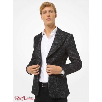 Чоловічий Блейзер (Metallic Herringbone Wool-Blend Blazer) 48682-05 чорний