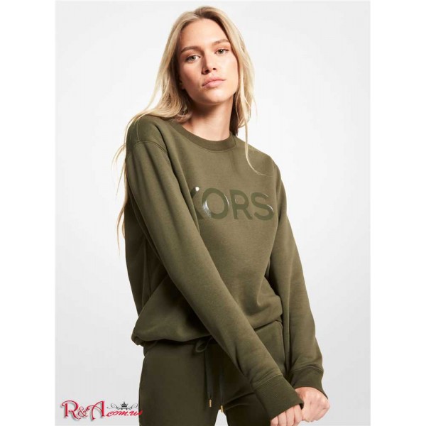 Жіночий Світшот MICHAEL KORS (Logo Organic Cotton Blend Sweatshirt) 64962-05 Ivy