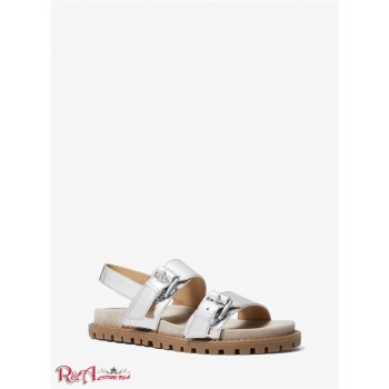 Женские Сандалии (Judd Metallic Snake Embossed Leather Sandal) 65262-05 серебро