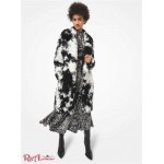 Женское Платье Рубашка MICHAEL KORS (Speckled Pony Print Silk Crepe de Chine Shirtdress) 65202-05 ivory/black