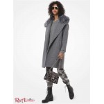 Жіноче Пальто MICHAEL KORS (Faux Fur-Trim Wool-Blend Coat) 65022-05 Derby