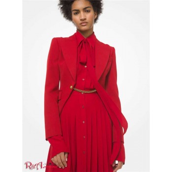 Женская Куртка (Embellished Wool Gabardine Cutaway Jacket) 65122-05 скарлет