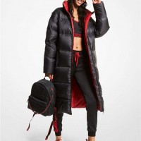 Женский Пуховик (Logo Cire Reversible Puffer Coat) 65053-05 Malachite Серый