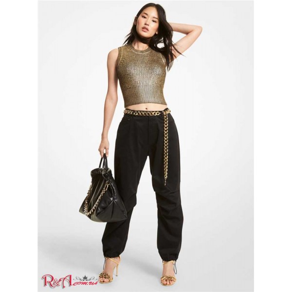 Жіночі Штани MICHAEL KORS (Wide-Leg Organic Stretch Cotton Pants) 65013-05 чорний