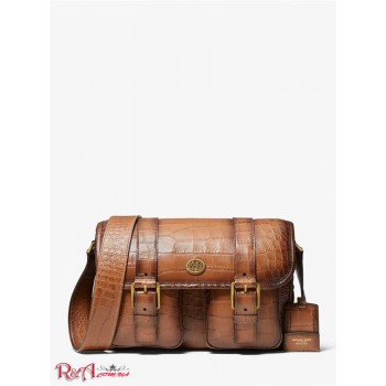 Женская Сумка Мессенджер (Simone Crocodile Embossed Leather Messenger Bag) 61573-05 Chestnut