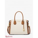 Женская Сумка Сэтчел MICHAEL KORS (Mercer Medium Logo Belted Satchel) 65493-05 Ванилевый/Желудь