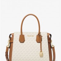 Жіноча Сумка Сетчел (Mercer Medium Logo Belted Satchel) 65493-05 Ванілевий/Жолудь