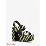 Женские Сандалии MICHAEL KORS (Blaire Zebra Calf Hair Platform Sandal) 49183-05 Lime