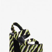 Жіночий Сандалі (Blaire Zebra Calf Hair Platform Sandal) 49183-05 Lime