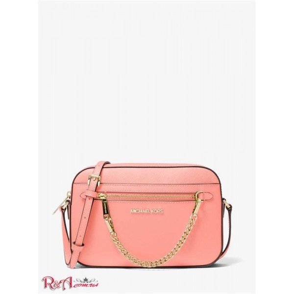 Женская Сумка Кроссбоди MICHAEL KORS (Jet Set Large Saffiano Leather Crossbody Bag) 65343-05 Sherbert