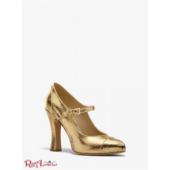 Жіночі Туфлі (Violetta Crackled Metallic Leather Mary Jane Pump) 53343-05 золото