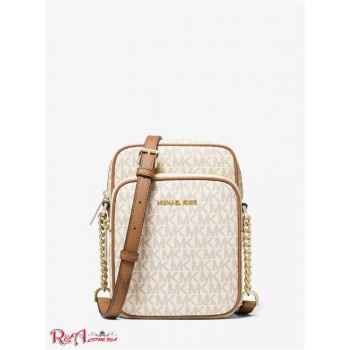 Женская Сумка Кроссбоди (Jet Set Travel Medium Logo Crossbody Bag) 65383-05 ваниль