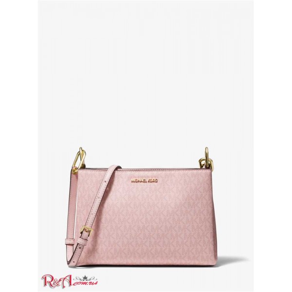 Женская Сумка Кроссбоди MICHAEL KORS (Trisha Medium Logo Crossbody Bag) 65363-05 Темный Пудровые Румяна
