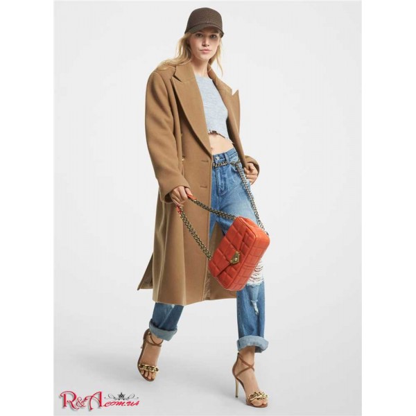 Женское Пальто MICHAEL KORS (Wool Blend Oversized Coat) 65063-05 Темный Camel
