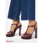 Жіночий Сандалі MICHAEL KORS (Rosanna Studded Python Platform Sandal) 53313-05 Burgundy