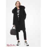 Жіноче Пальто MICHAEL KORS (Faux Fur-Trim Wool-Blend Coat) 48463-05 Чорний