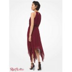 Женское Платье MICHAEL KORS (Georgette Handkerchief Dress) 48503-05 темный рубин
