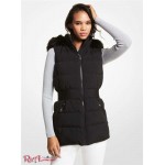 Женский Жилет MICHAEL KORS (Faux Fur Trim Quilted Vest) 65073-05 Черный