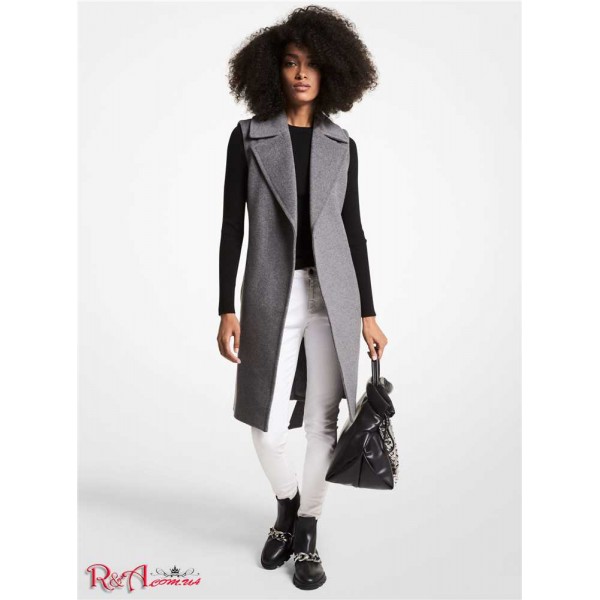 Женский Жилет MICHAEL KORS (Wool Blend Wrap Vest) 61113-05 Heather Серый