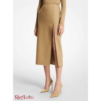 Женская Юбка (Double Face Flannel Slit Pencil Skirt) 65593-05 ячмень