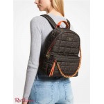 Женский Рюкзак MICHAEL KORS (Slater Medium Logo Quilted Nylon Backpack) 65553-05 коричневый мульти