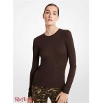 Женский Свитер MICHAEL KORS (Featherweight Cashmere Sweater) 61143-05 Mahogany