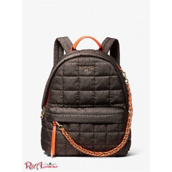 Женский Рюкзак (Slater Medium Logo Quilted Nylon Backpack) 65553-05 коричневый мульти