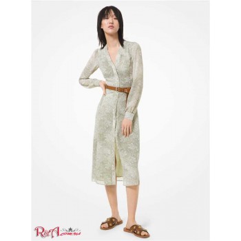 Женское Платье Рубашка (Paisley Georgette Shirtdress) 60733-05 Армия