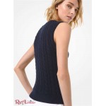 Женский Хелтер MICHAEL KORS (Cable Cashmere Halter) 48933-05 Midnight