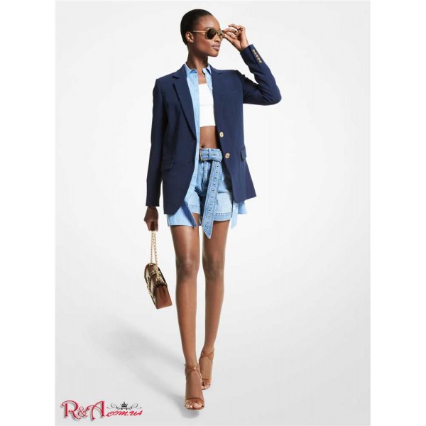 Женский Блейзер MICHAEL KORS (Crepe Boyfriend Blazer) 60783-05 midnightblue