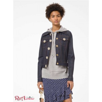 Женская Куртка (Jeweled-Button Denim Jacket) 53213-05 Индиго
