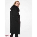 Жіноче Пальто MICHAEL KORS (Faux Fur-Trim Wool-Blend Coat) 48463-05 Чорний