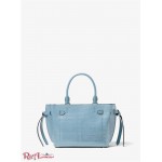 Жіноча Сумка Сетчел MICHAEL KORS (Hamilton Legacy Small Crocodile Embossed Leather Belted Satchel) 61613-05 Chambray