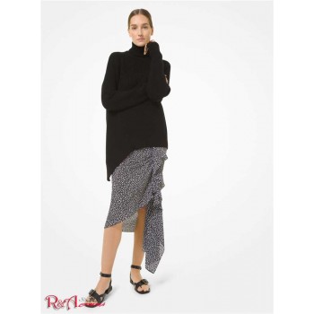 Женская Водолазка (Cashmere Asymmetric Turtleneck Sweater) 65153-05 черный