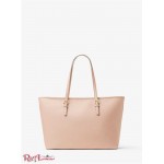 Жіноча Таут Сумка MICHAEL KORS (Jet Set Medium Saffiano Leather Top-Zip Tote Bag) 65473-05 Ніжно Рожевий