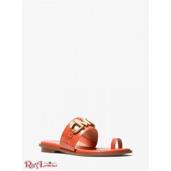 Женские Сандалии (Izzy Embellished Crocodile Embossed Sandal) 65283-05 оранжевая специя