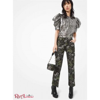 Женские Штаны (Floral Brocade Cargo Pants) 65583-05 серебро/spruc
