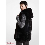 Женский Жилет MICHAEL KORS (Quilted Faux Fur Hooded Vest) 65133-05 Черный