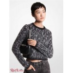 Женский Свитер MICHAEL KORS (Leopard Jacquard Cropped Sweater) 60984-05 жемчужный хизер