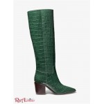 Женские Ботинки MICHAEL KORS (Loni Crocodile Embossed Leather Boot) 65644-05 Мох