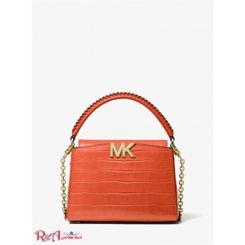 Женская Сумка Кроссбоди (Karlie Small Crocodile Embossed Leather Crossbody Bag) 65434-05 апельсиновая пряность