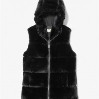 Женский Жилет (Faux Fur Hooded Vest) 65134-05 черный