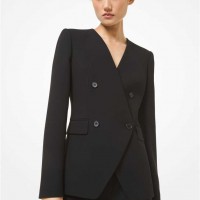 Жіночий Блейзер (Double Crepe Sable Collarless Blazer) 65114-05 Чорний