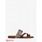 Женские Сандалии MICHAEL KORS (Pratt Two-Tone Python Embossed Leather Sandal) 61324-05 натуральный комбо