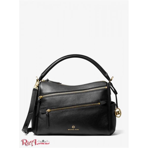 Женская Сумка Сэтчел MICHAEL KORS (Lorimer Large Pebbled Leather Satchel) 65524-05 Черный